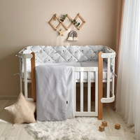 Комплект постільної білизни для новонародженого  Baby Dream, Котики в хмаринках, 6 EL
