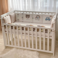 MSonya Komplet pościeli Art Design Hello Bear – ochraniacz | prześcieradło | warkocz